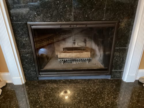 Customer photo review of Rainbow Fireplace Glass Doors - Prefab / Zero Clearance | Custom Size | Inside Fit