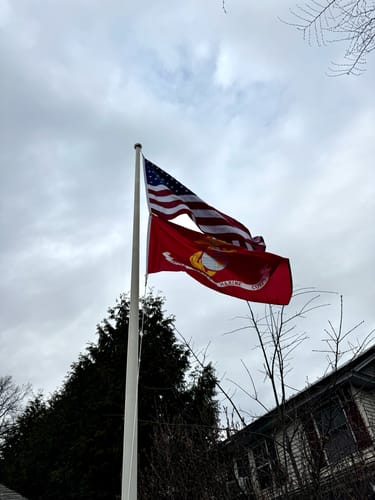 Customer photo review of Ultra Heavy Duty American Flag - 2-ply Polyester - Made In USA