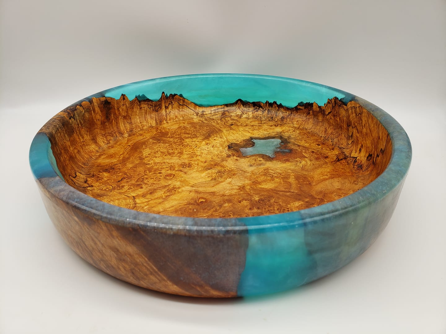 Customer photo review of 11.75x3.75" Cylinder Silicone Mold For Epoxy Resin - Woodturning Bowl Mold