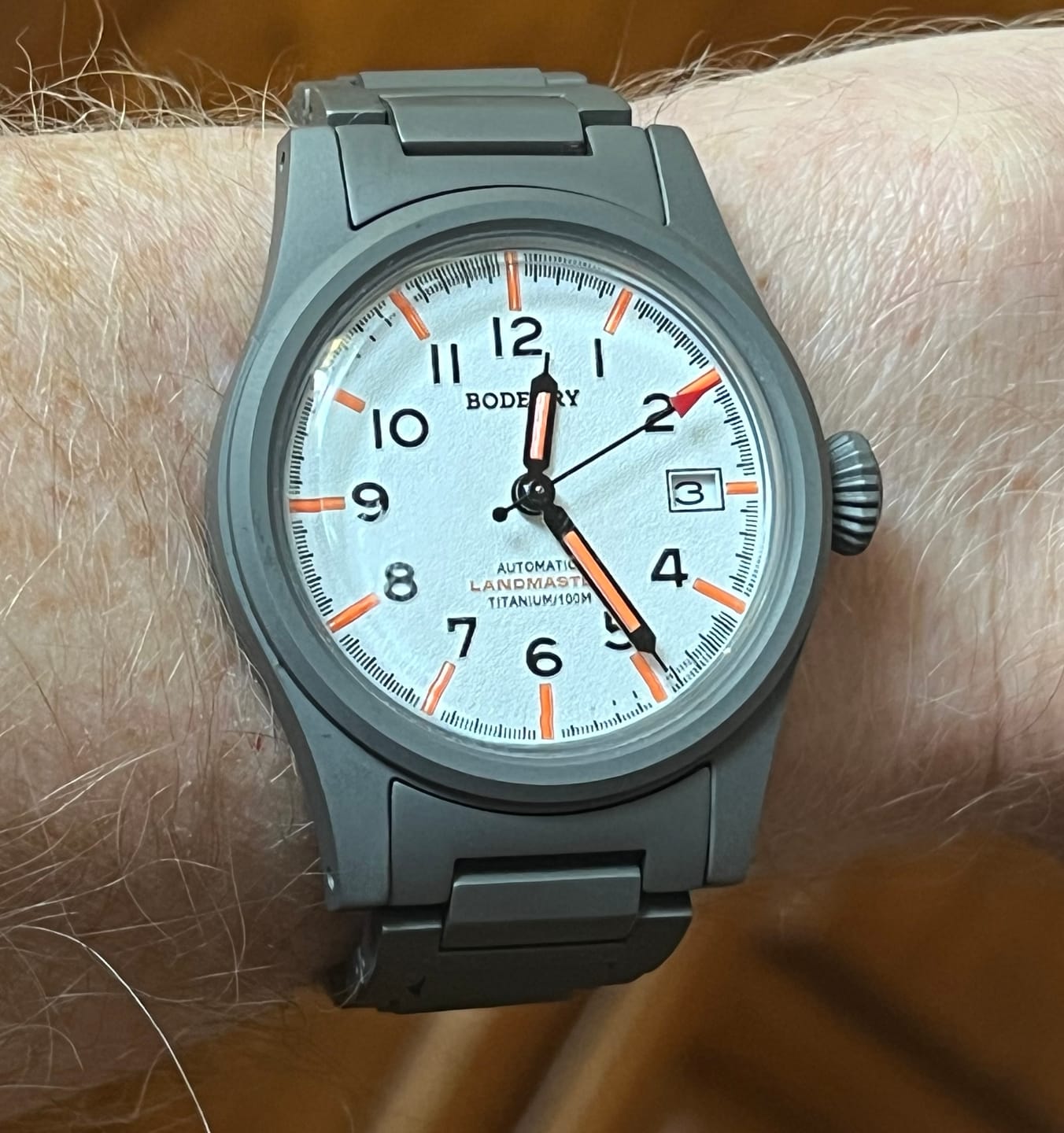 Customer photo review of LANDMASTER - 100M Waterproof Titanium Automatic Field Watch | White-bracelet