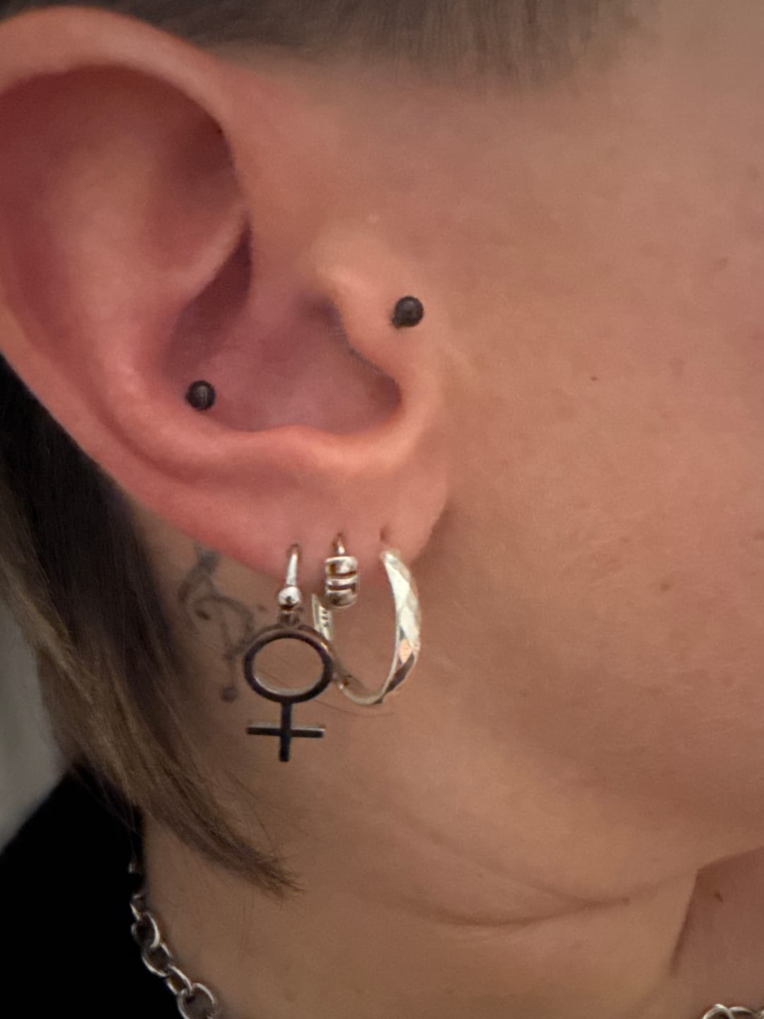 Customer photo review of Pendientes Aros Tetra