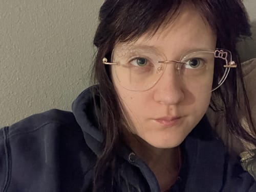 Customer photo review of Kitty Eyeglasses