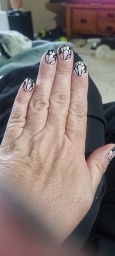 Customer photo review of Bye Bye | Super Jellies DIY Hard Semi Cured Gel Nail Wraps