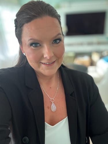 Customer photo review of Large Teardrop Moonstone Necklace