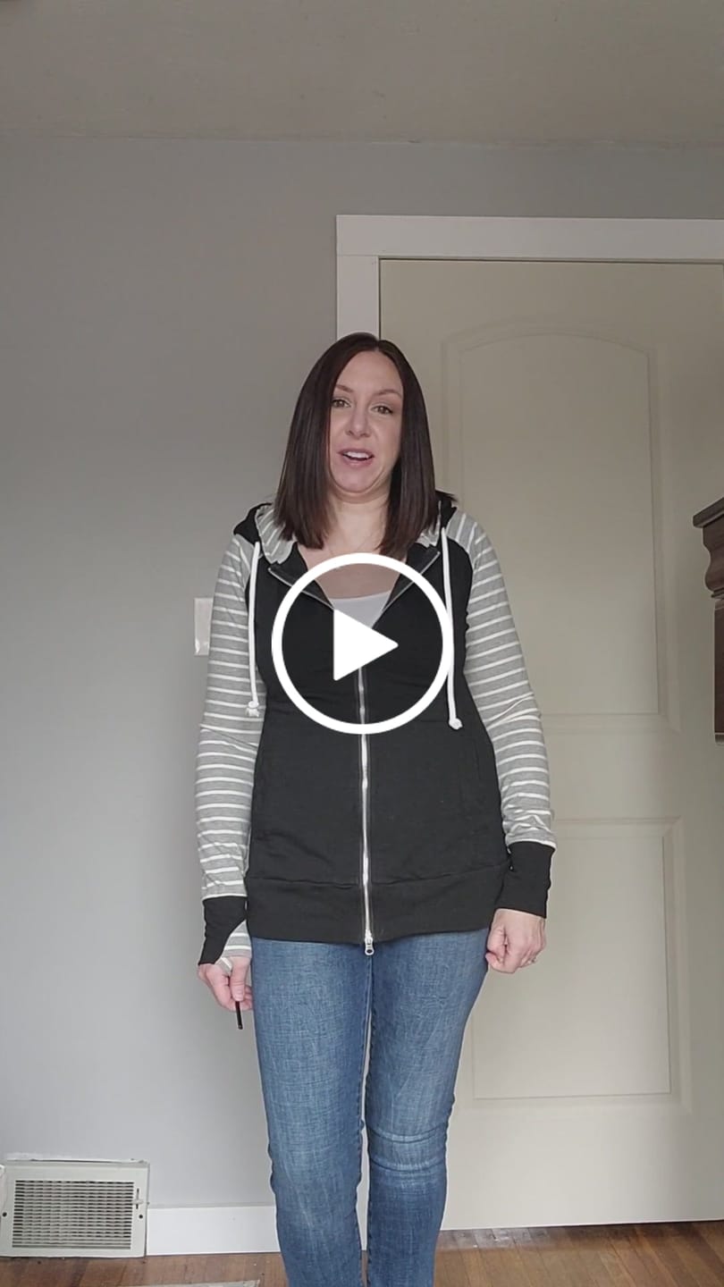 Customer video review of Varsity Black Full Zip Woman's Hoodie