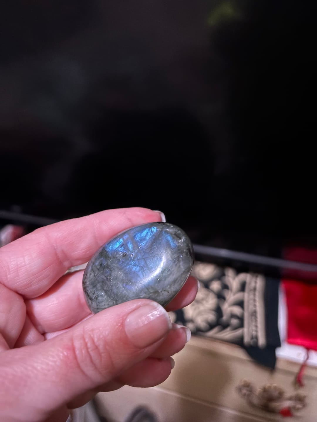 Customer photo review of Labradorite Pocket Stone