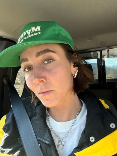 Customer photo review of Midnight Flutter Necklace