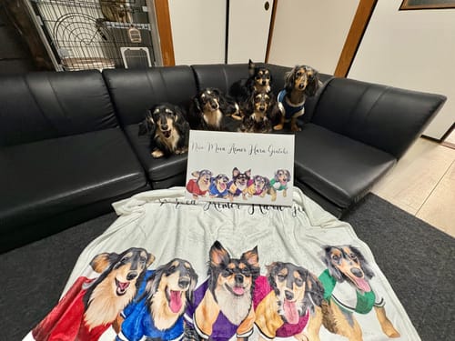 Customer photo review of 🎁 Petcanva©オーダーメイド ブランケット (無料)
