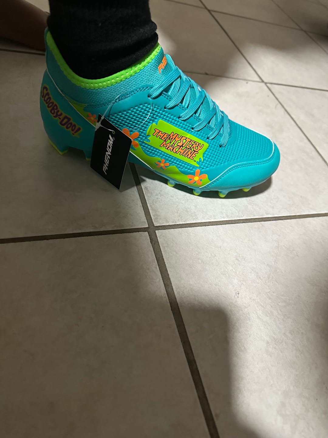 Customer photo review of Scooby-Doo Youth Football Cleats - Velocity 3.0 by Phenom Elite