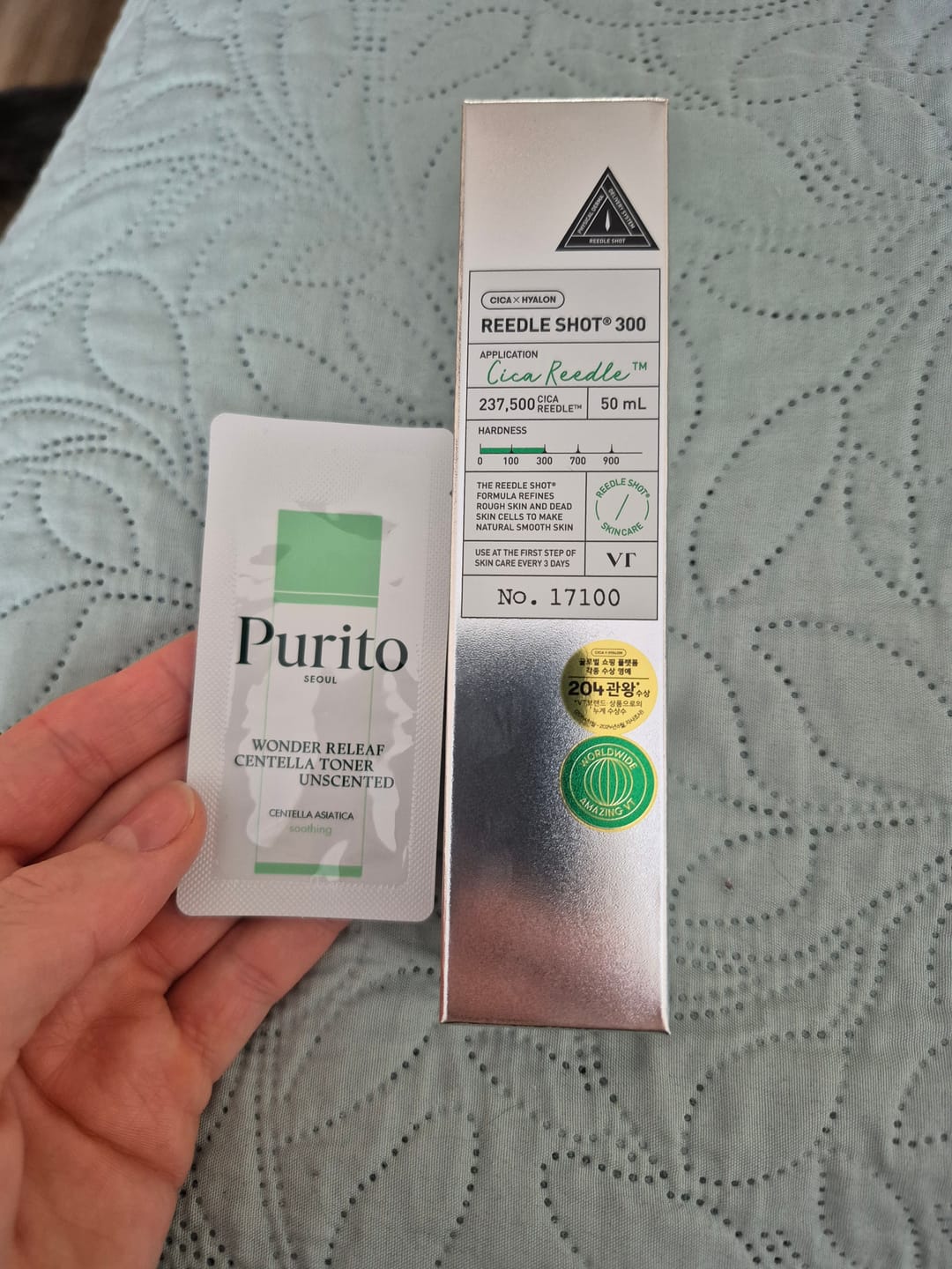 Customer photo review of Intensīvs serums-būsteris ar mikroadatām VT Cosmetics Reedle Shot 300