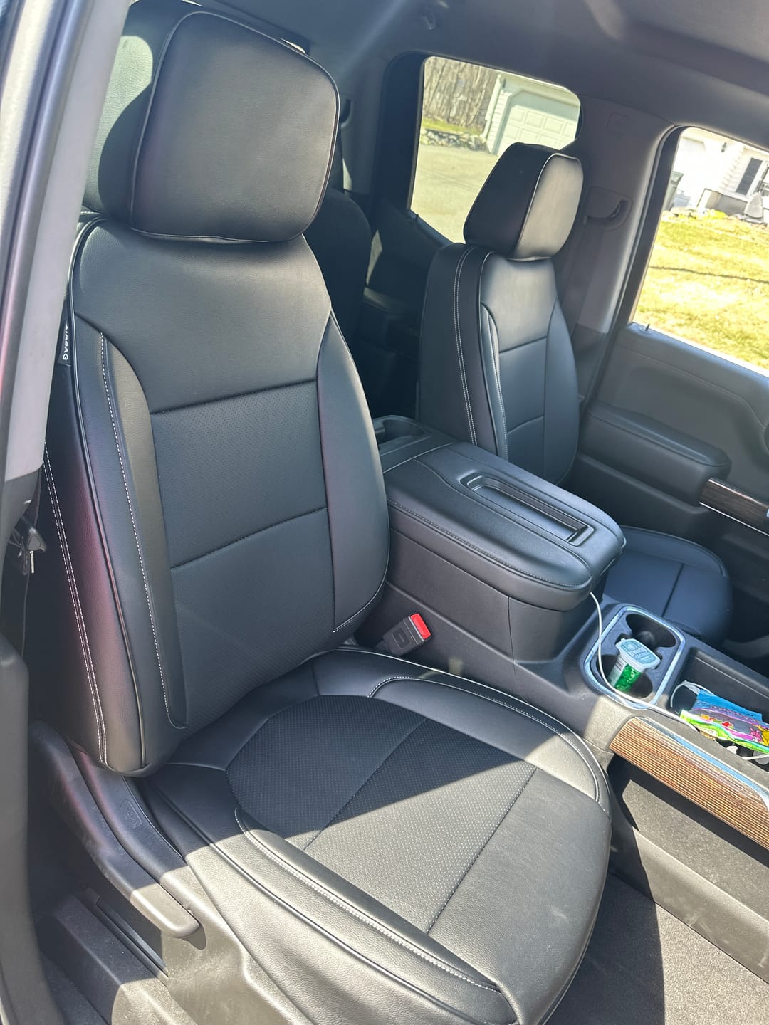 Customer photo review of 2019+ GMC Sierra Premium Custom Leather Seat Covers