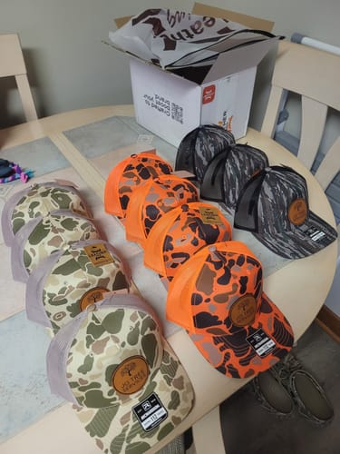 Customer photo review of Premium Custom Leather Patch Hats (Wholesale)