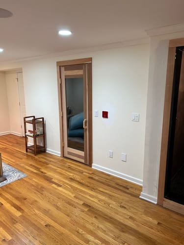 Customer photo review of Sauna Doors - Grade A Western Red Cedar - Custom Sizing Available