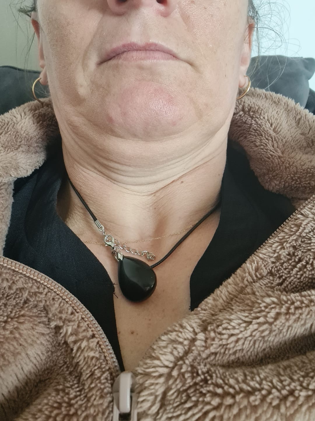 Customer photo review of Pendentif en Obsidienne Oeil Céleste