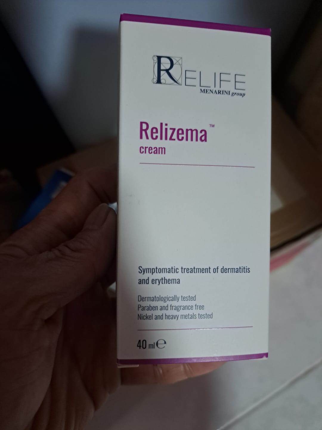 Customer photo review of Relife Relizema Cream 樂敏膚 抗氧化因子潤膚膏 40ml ［平行進口]  有效期：2025/11