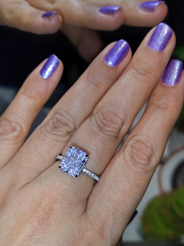 Customer photo review of CRUSHED ICE RING - Fine Silver