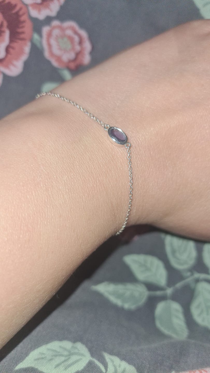 Customer photo review of Armband Februari Ametist Silver