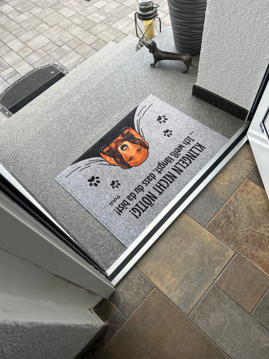 Customer photo review of Klingeln nicht nötig - Individuelle Fußmatte