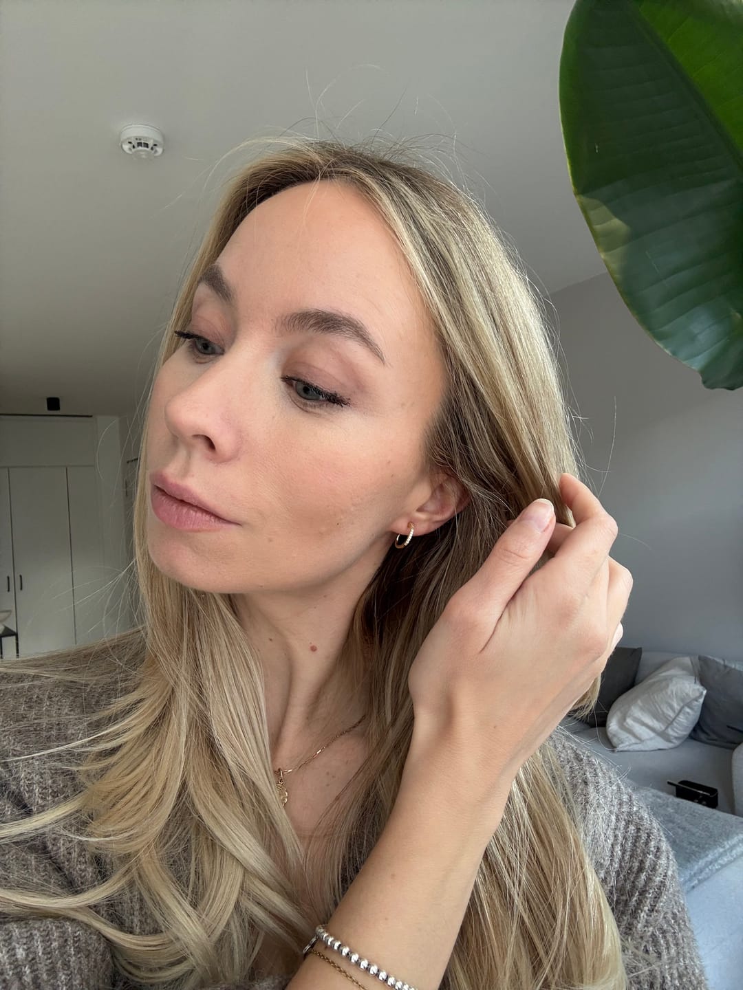 Customer photo review of Medium Pavé Hoop Clip On Earrings in Gold