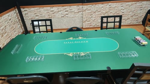 Customer photo review of Poker Mat Luxury Green 240x100