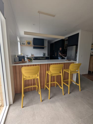 Customer photo review of Nova 65cm Bar Stool in Mustard