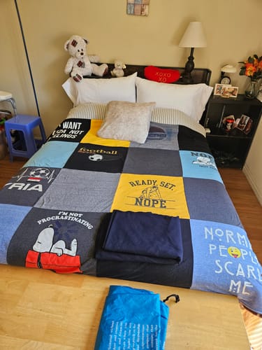 Customer photo review of Classic T-Shirt Blanket