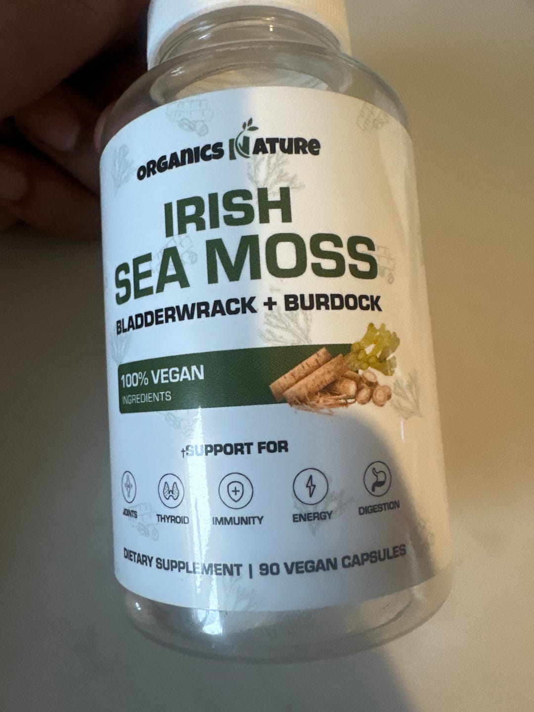 Customer photo review of Sea Moss With Bladderwrack & Burdock Root - 1 Bottle