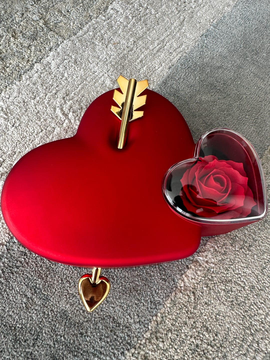 Customer photo review of 14K White Gold Necklace – Real Rose Gift Box – To My Love
