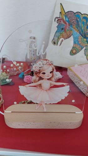 Customer photo review of Ballerina Nachtlicht mit eigenem Namen