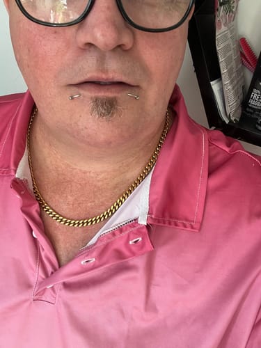 Customer photo review of 18k Gold Clasp Cuban Chain