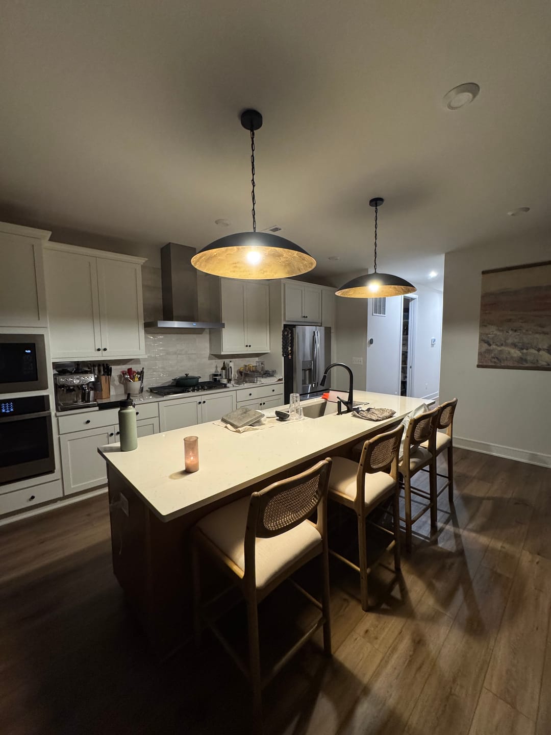 Customer photo review of Vintage Oversized Flat Dome Metal Pendant Light