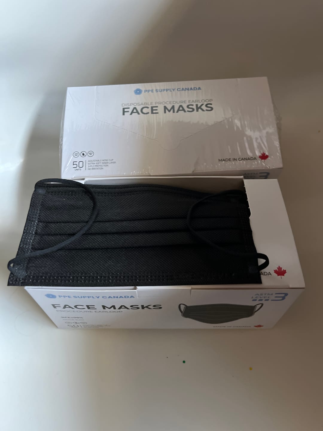 Customer photo review of ASTM Level 3 Medical Procedure Face Mask Made in Canada