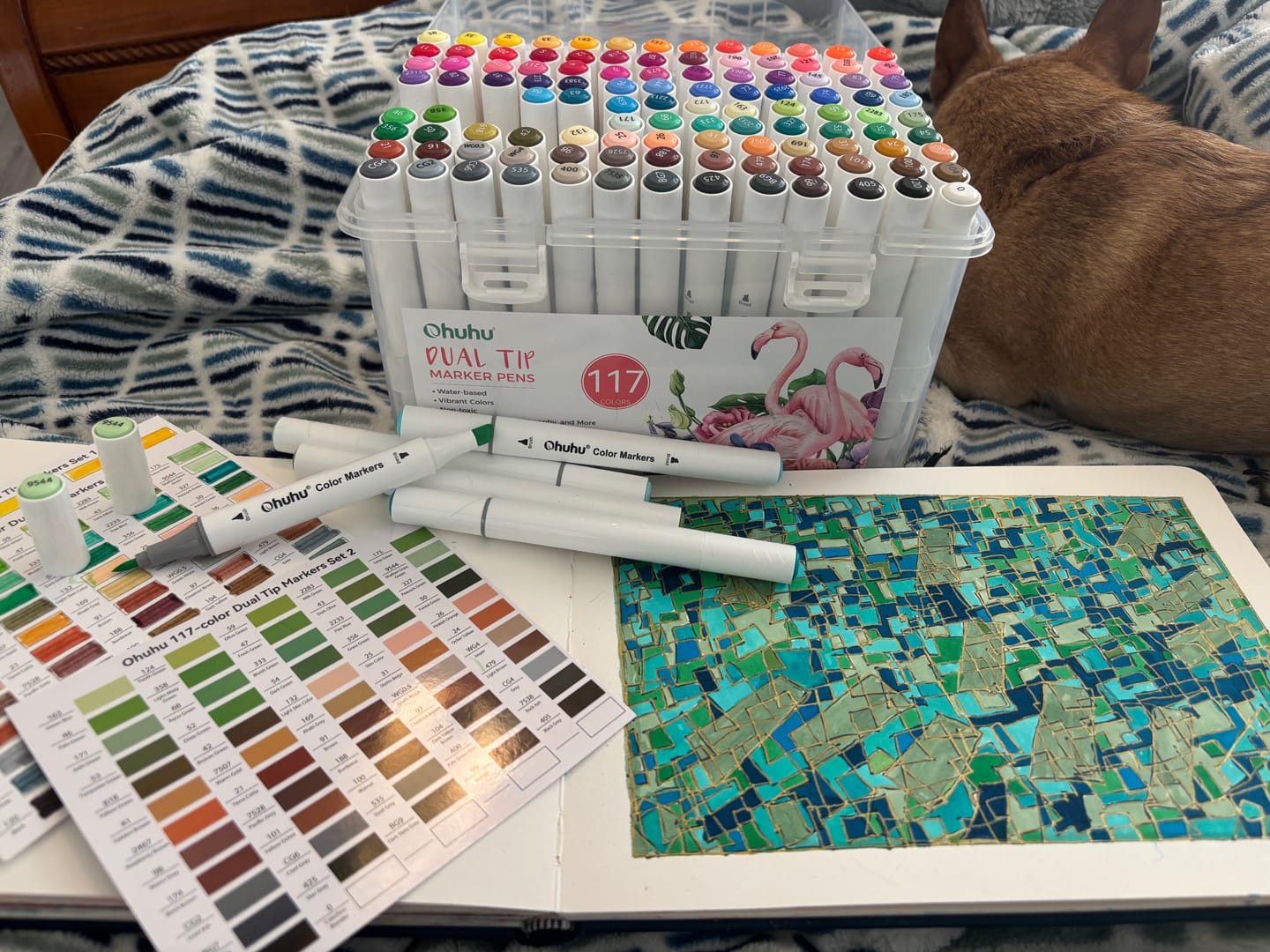 Customer photo review of Ohuhu Dual Tips Water-Based Art Markers