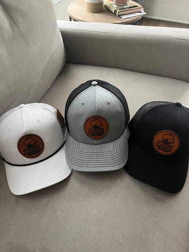 Customer photo review of Premium Custom Leather Patch Hats (Wholesale)
