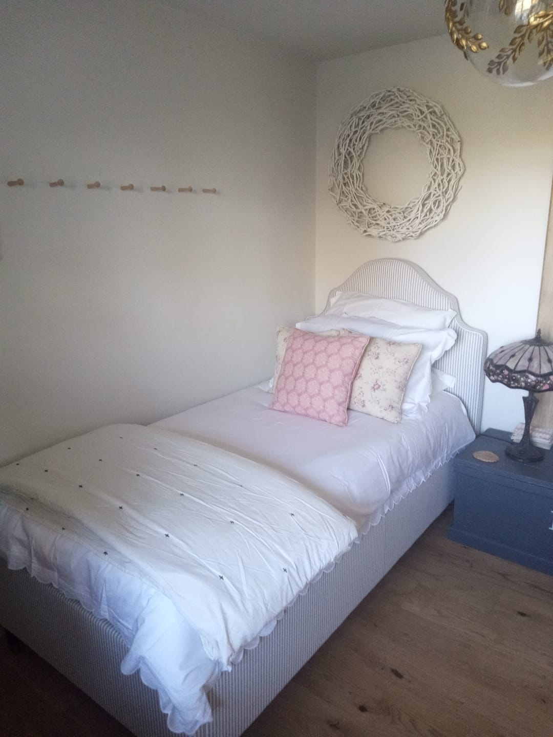 Customer photo review of MONTEREY GREY THIN STRIPE SINGLE BED