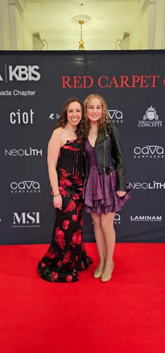 Customer photo review of Dallas Gown by Bariano - RENTAL