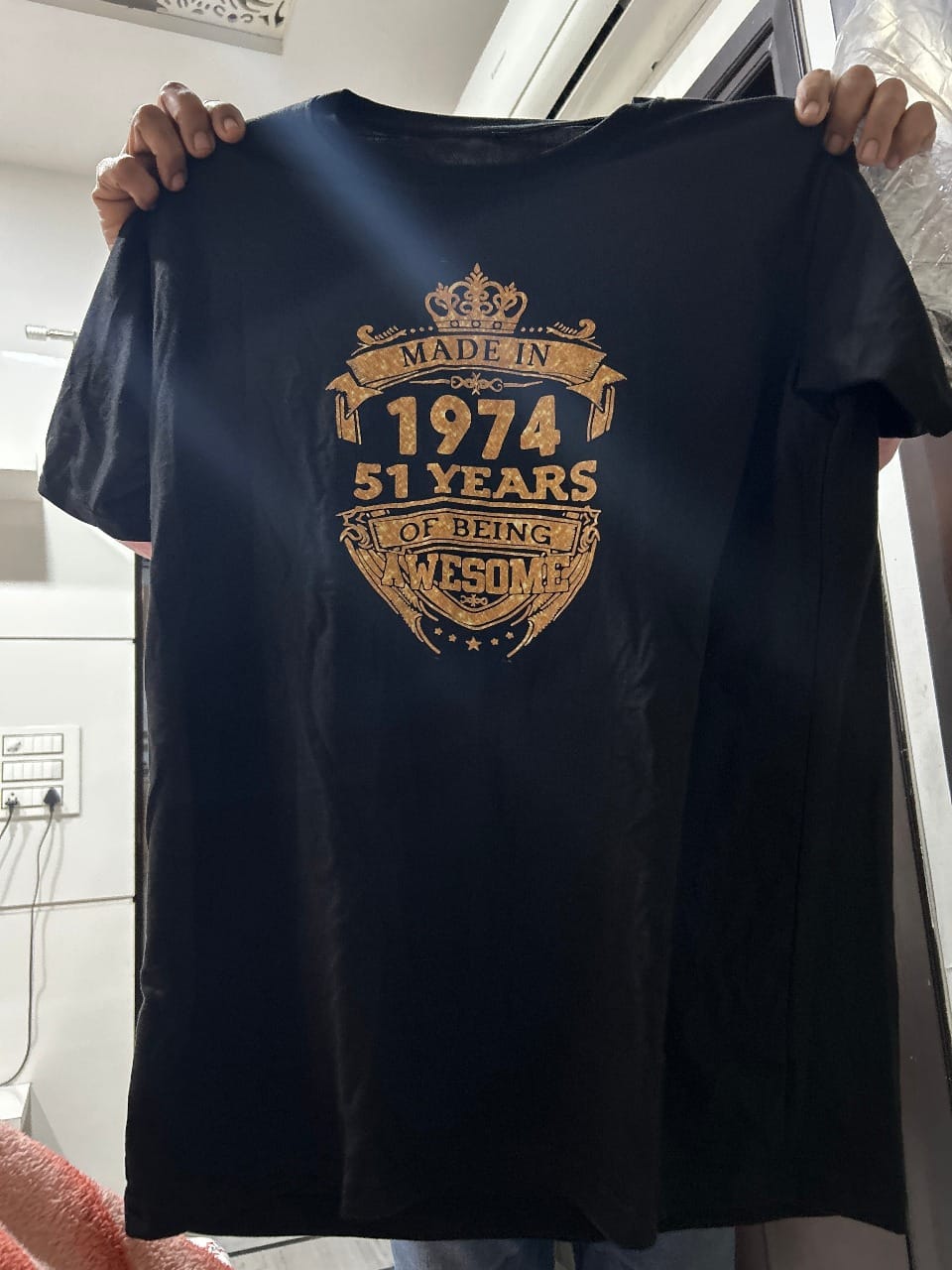 Customer photo review of MADE IN 1974 51 YEARS OF BEING AWESOME PREMIUM QUALITY CLASSIC T-SHIRT