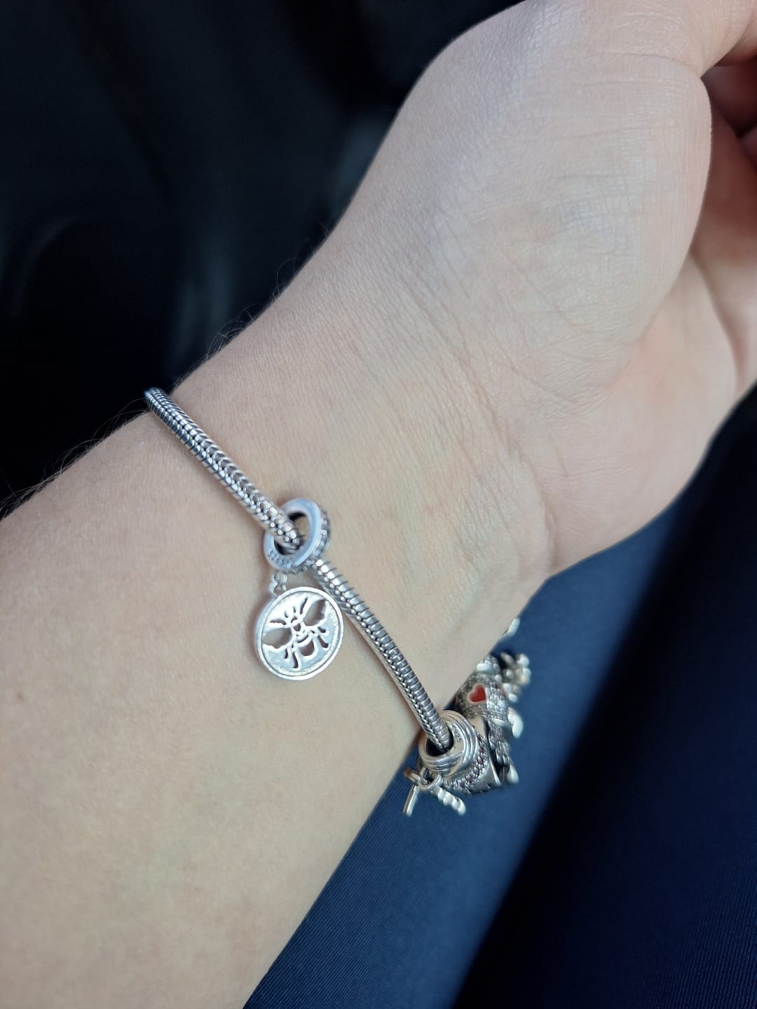 Customer photo review of Charm Medallón Abeja