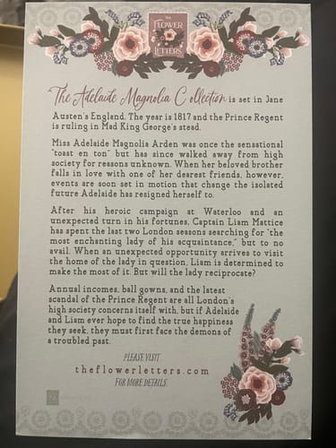 Customer photo review of The Adelaide Magnolia Letters: Regency Romance - Prepaid