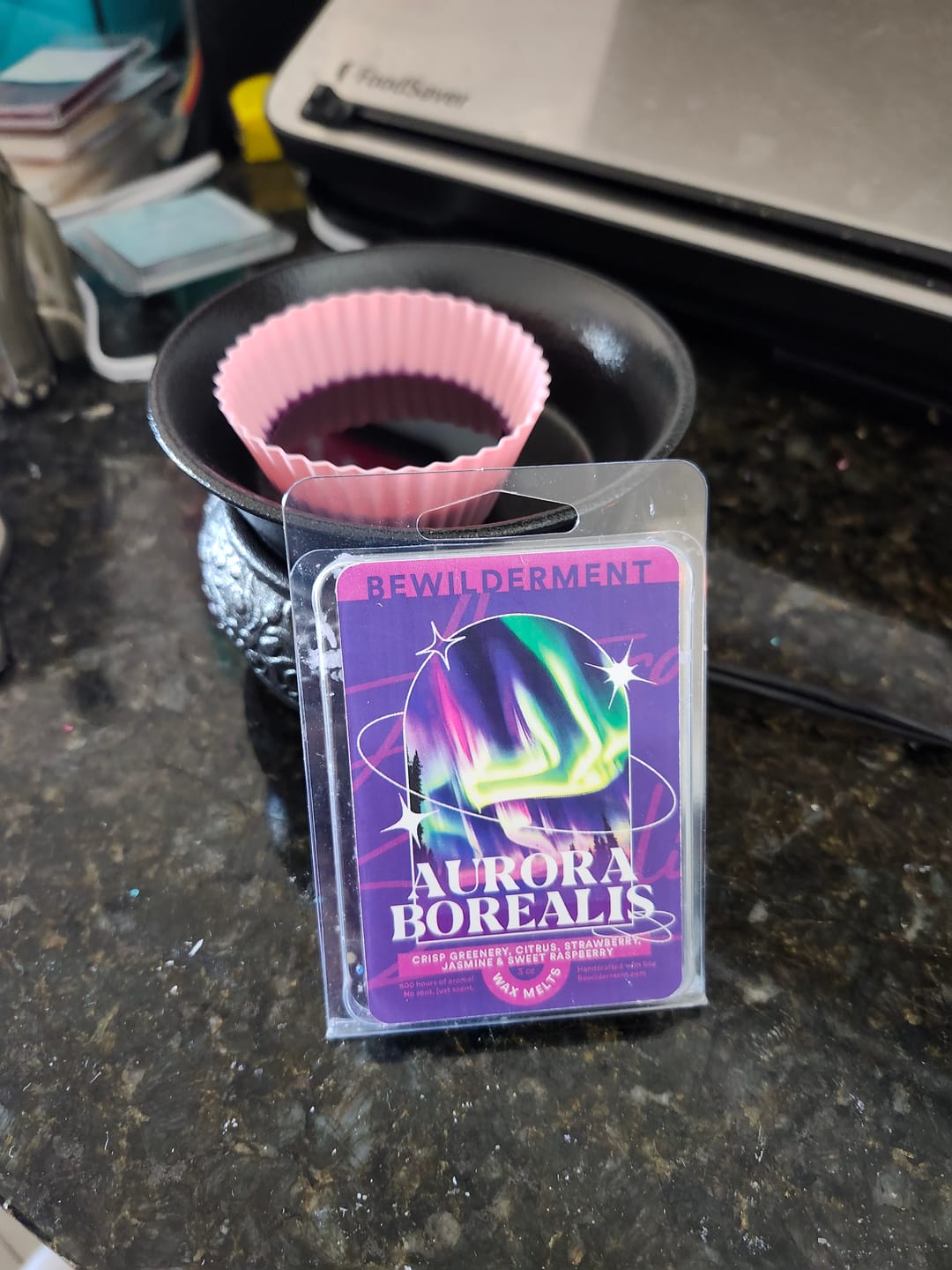 Customer photo review of Aurora Borealis Wax Melts