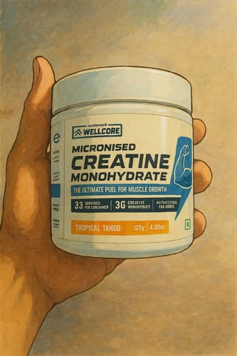 Customer photo review of Wellcore - Pure Micronised Creatine Monohydrate (122g, 33 Servings) Tropical Tango