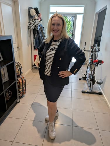 Customer photo review of Lucy Knit Jacket - Navy