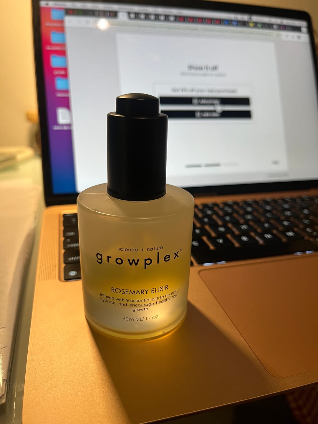 Customer photo review of Rosemary Elixir - 100% Natural Hair Loss Solution