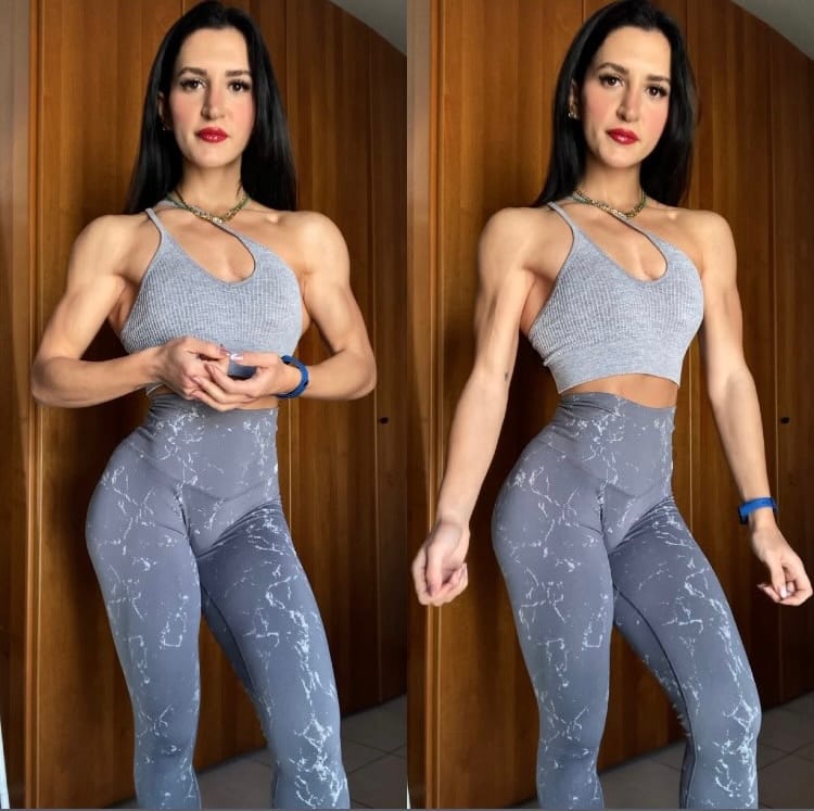 Customer photo review of Leggings Push Up Marmo Grigio