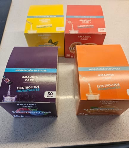 Customer photo review of Súper Pack Electrolitos Mix Sabores (120 sticks)