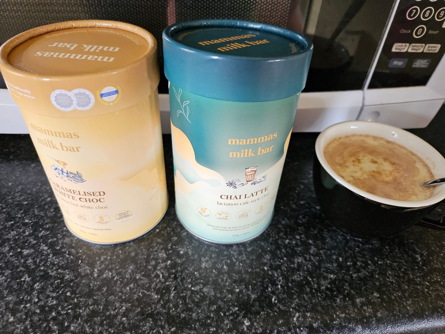 Customer photo review of Lactation Caramelised White Hot Chocolate