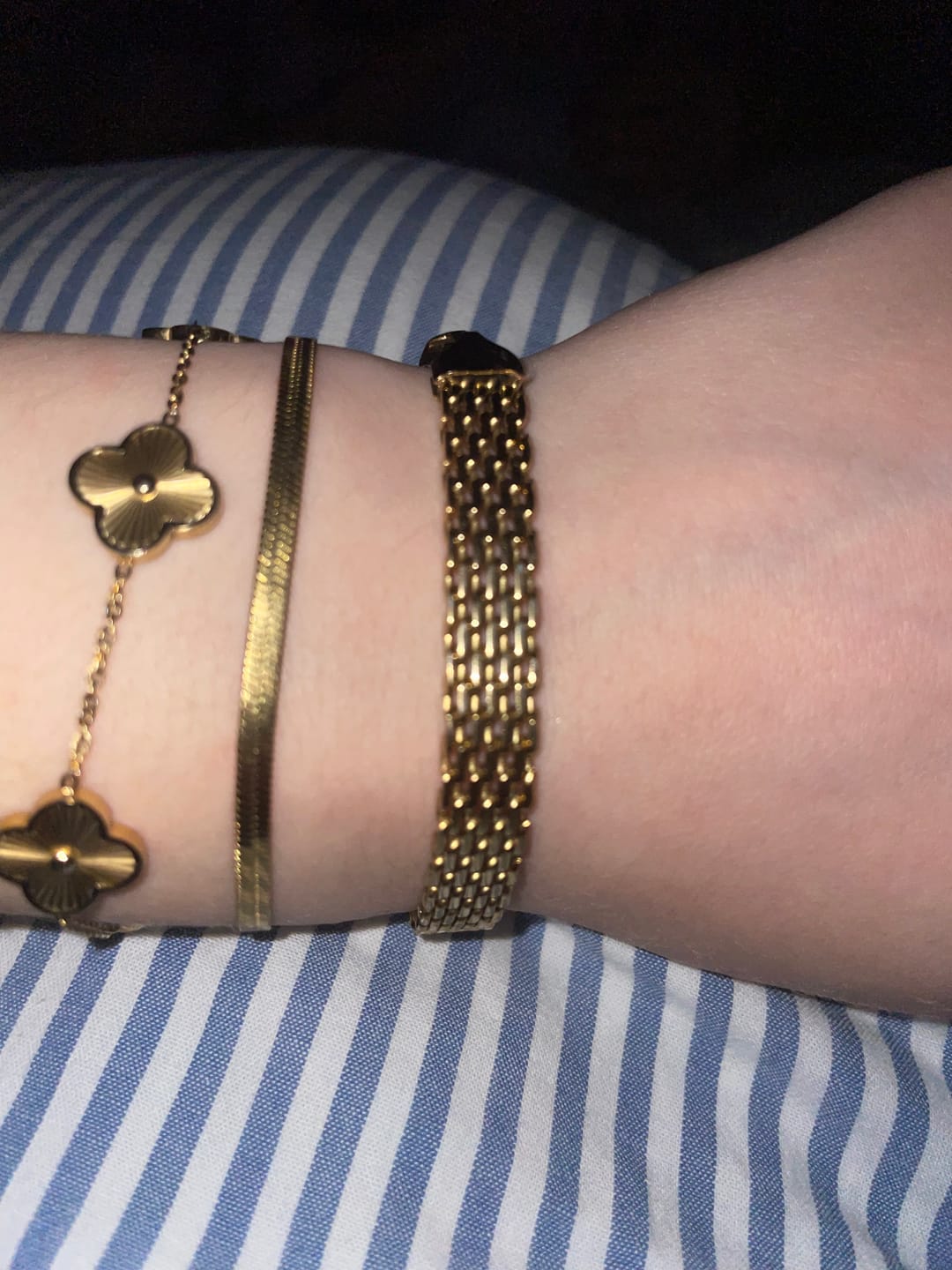 Customer photo review of Mesh Armband | 18K vergoldet