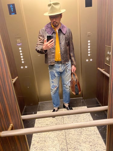 Customer photo review of 【~40's】WWII German Air Force Elite Jet Fighter Winter Leather Flight Jacket "Luftwaffe"