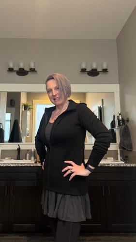 Customer photo review of Zoey Zip Up Hoodie - Black