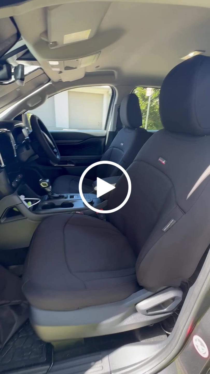 Customer video review of Sharkskin PLUS Neoprene Seat Covers for Ford RANGER NEXT-GEN XLT